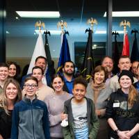 Attendees in  Veterans room in DCIH Building